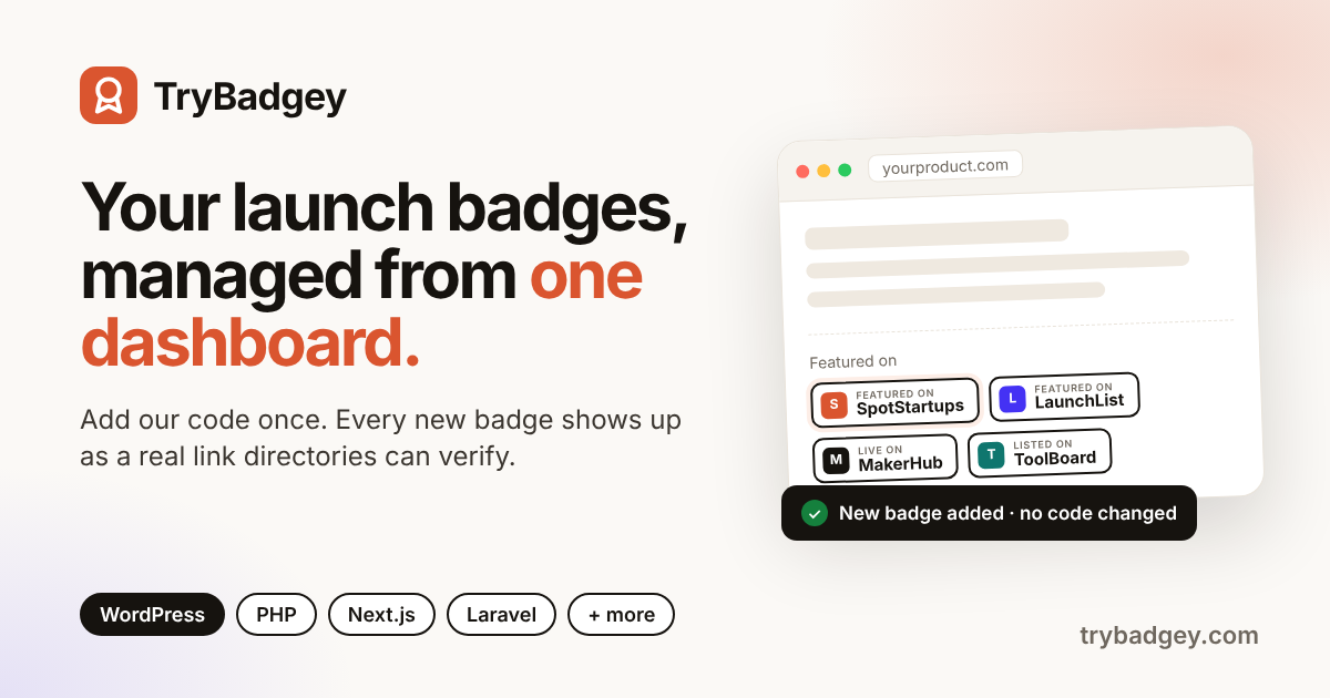 Trybadgey - Product Image