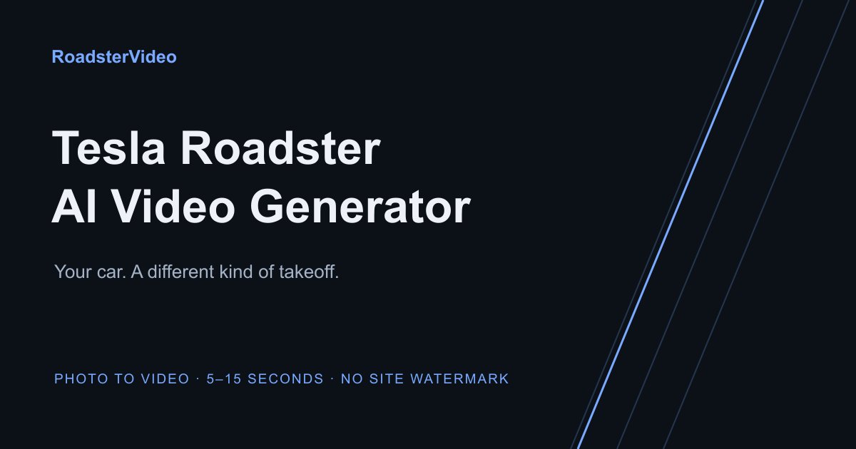 RoadsterVideo - Product Image
