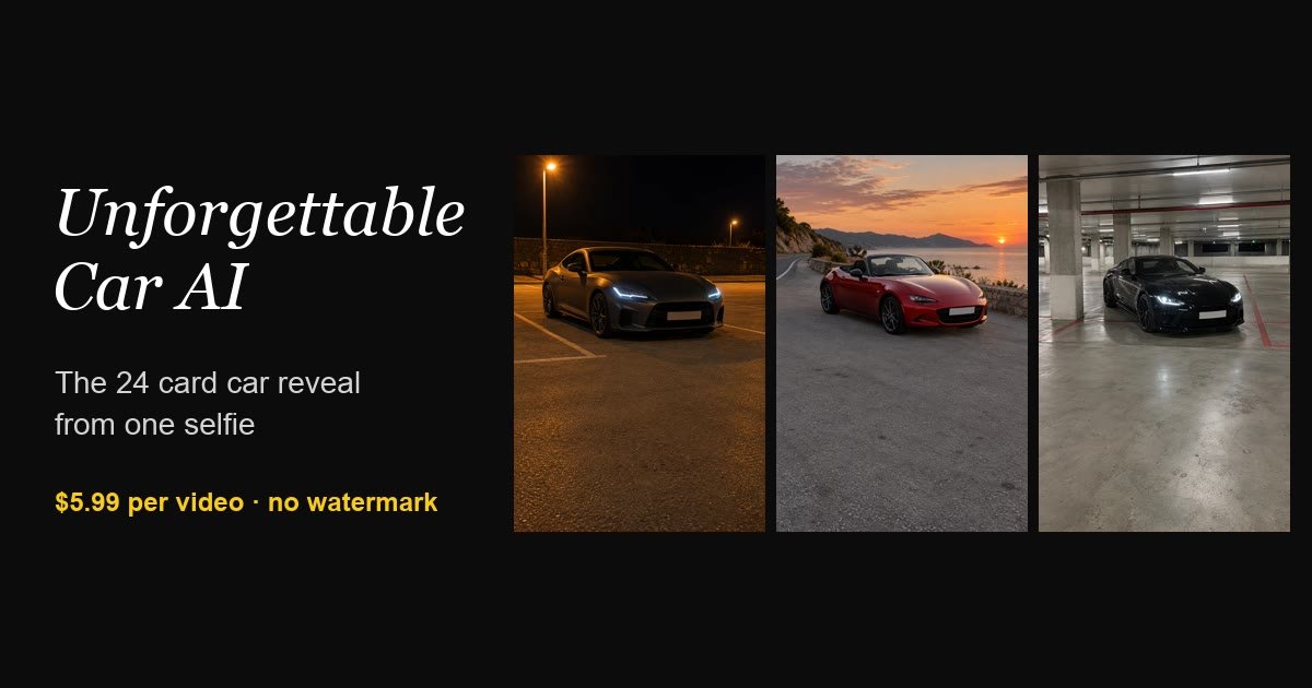 Unforgettable Car AI - Product Image
