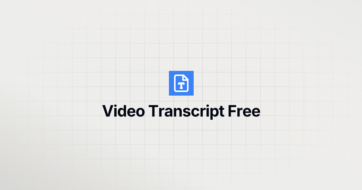 Video Transcript Free - Product Image